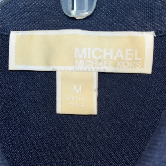 Michael Kors Navy Sleeveless Polo Dress with Gold Buttons Size M - Picture 7 of 9